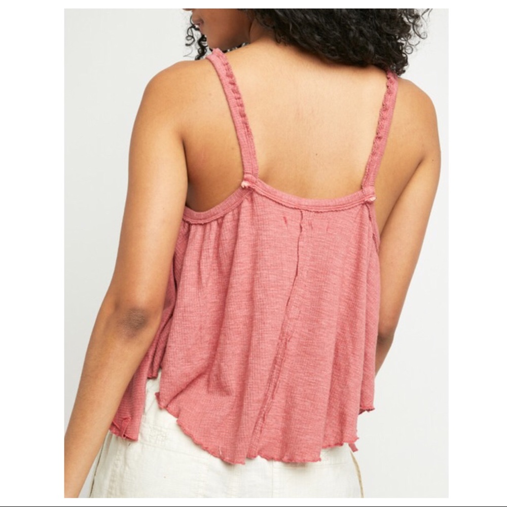 FREE PEOPLE BOHO FLOWY TOP BUTTON DOWN TANK SLEEVELESS BOHEMIAN KNIT TOP A3C - Picture 12 of 16